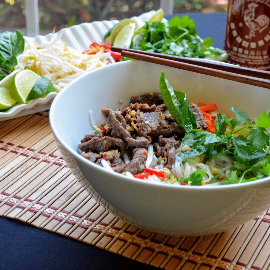Zesty Lemongrass Beef Noodle Bowl