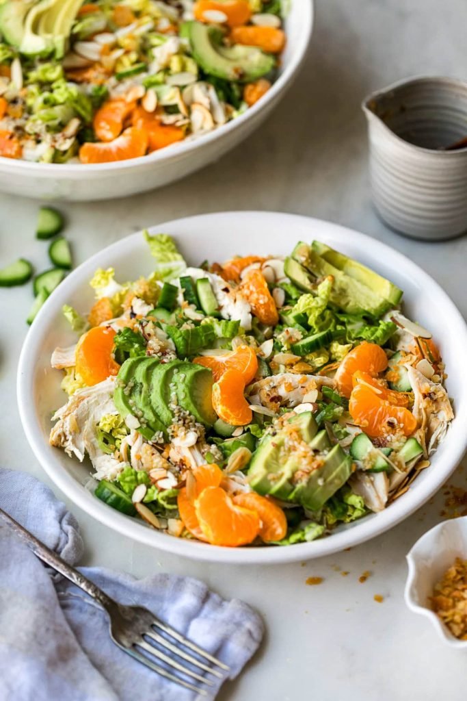 Zesty Asian Chicken Salad with Fiery Chili Crisp Dressing