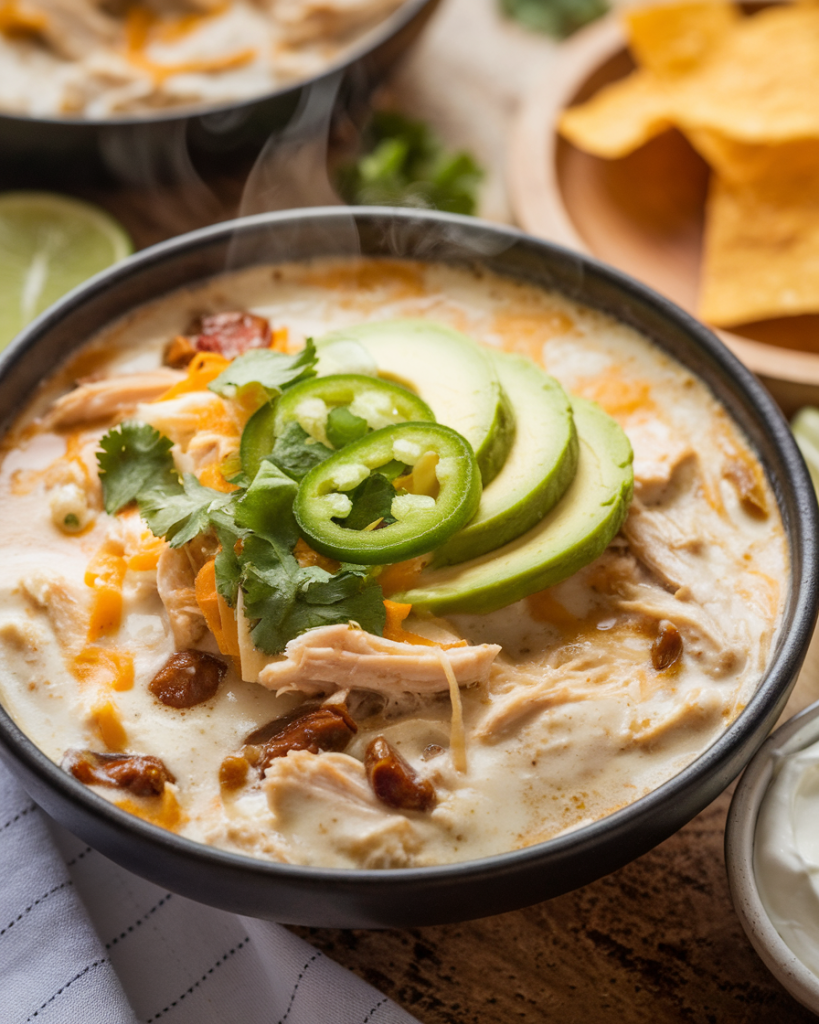 Transform Dinner: 5-Ingredient Keto White Chicken Chili Delight!