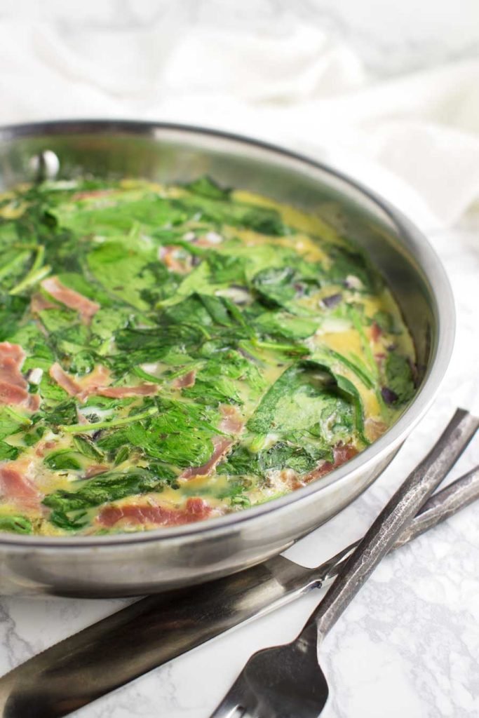 Savory Spinach-Prosciutto Egg Bake