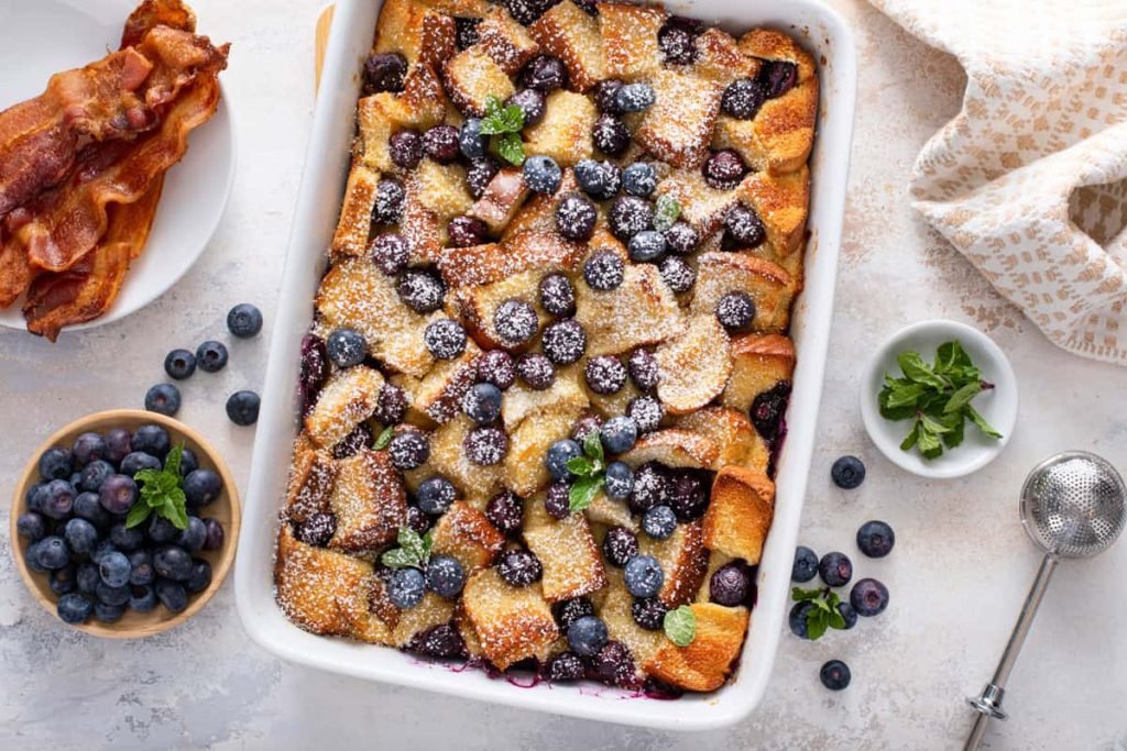 Indulge in Bliss: Easy Blueberry French Toast Casserole Delight!