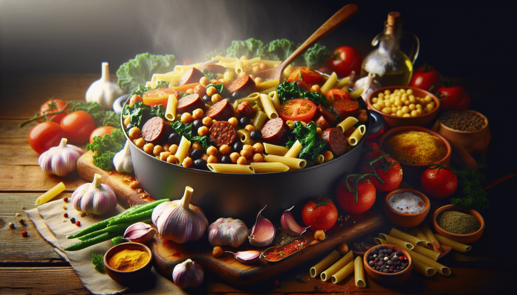 One-Pot Ziti with Chickpeas, Sausage & Kale: A Flavorful Feast!